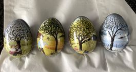 4 ältere Blech Ostereier / Ostern / Eier