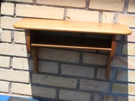 VINTAGE WANDKONSOLE HOLZKONSOLE MIT HALTERLEISTE