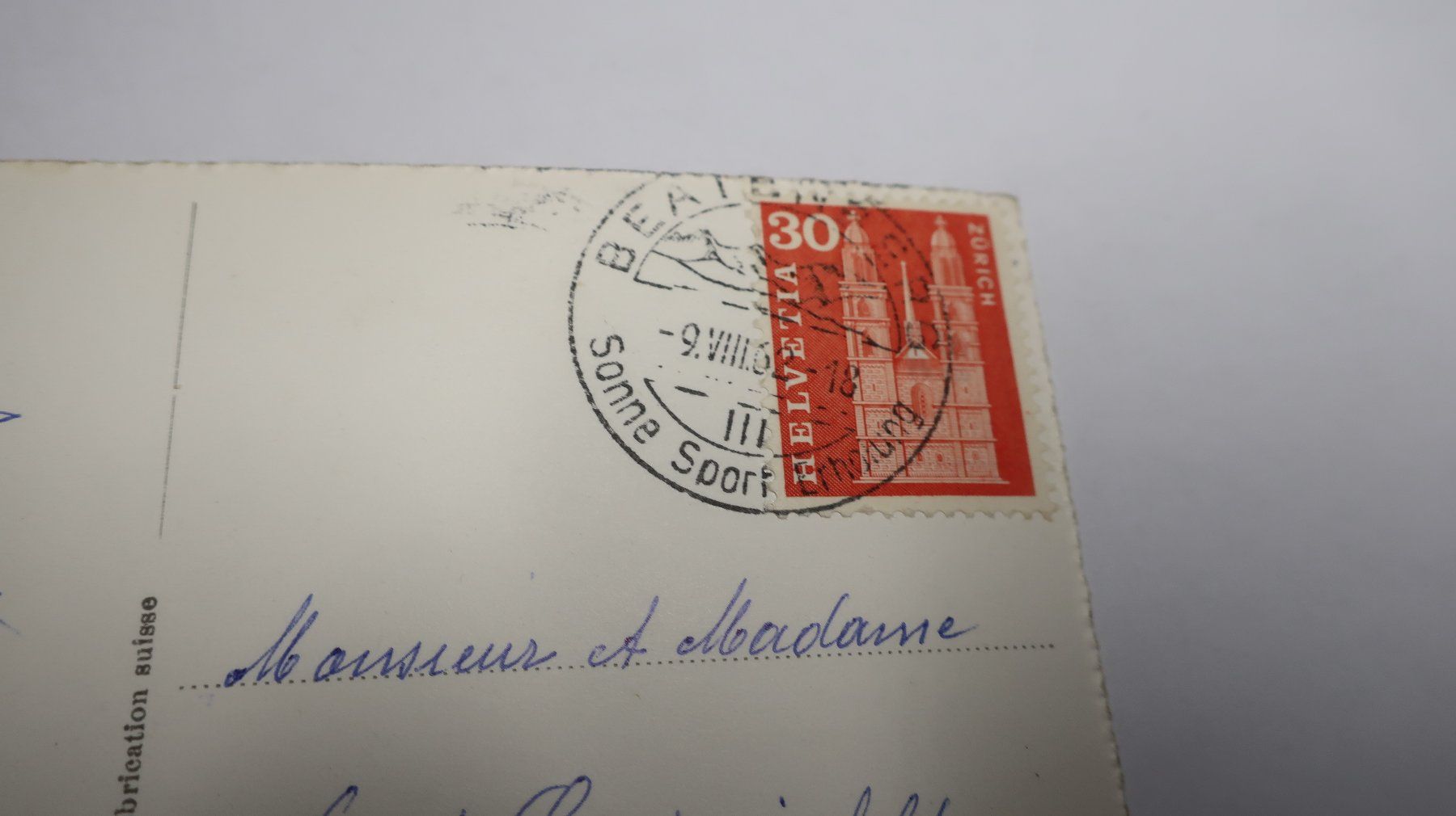 Ansichtskarten: Beatenberg mit Eiger Mönch Jungfrau 1962 – Gebraucht aus Cormoret von Pascalll2001 5