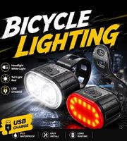 Neues LED-Fahrradlichter-Set, Lampen Vorne/Hinten