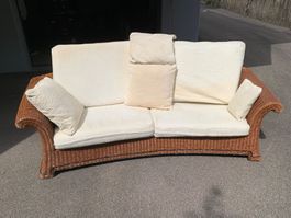 Rattan Lounge Sofas x 2