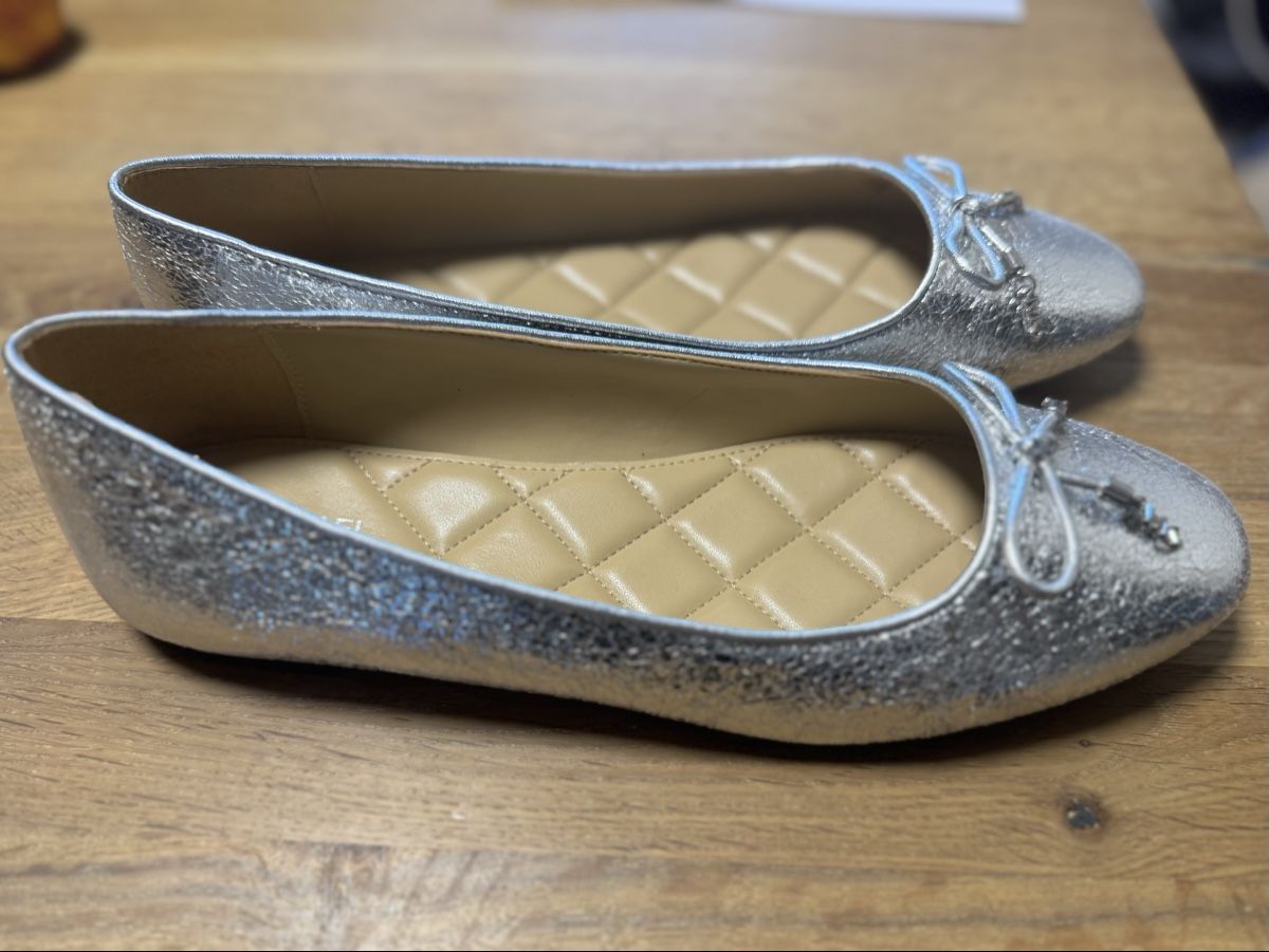 Michael Kors Scarpe da uomo: Michael Kors Silver Glitter Flats - Size 39 – Nuovo (secondo la descrizione) da Mühlethurnen venduto da Indriukas 1