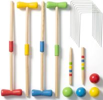 Holz Krocket Spiel Crocket 4 Spieler Kinder Erwachsene