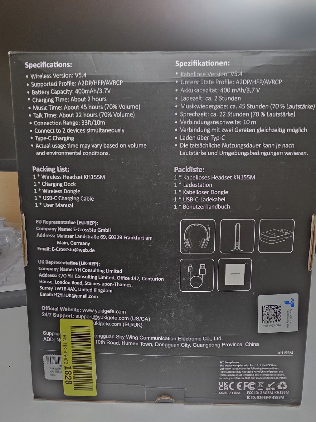 Cuffie: Kabelloses Stereo Headset KH155M mit Ladestation  – Nuovo (secondo la descrizione) da grenchen venduto da M.1.M 1