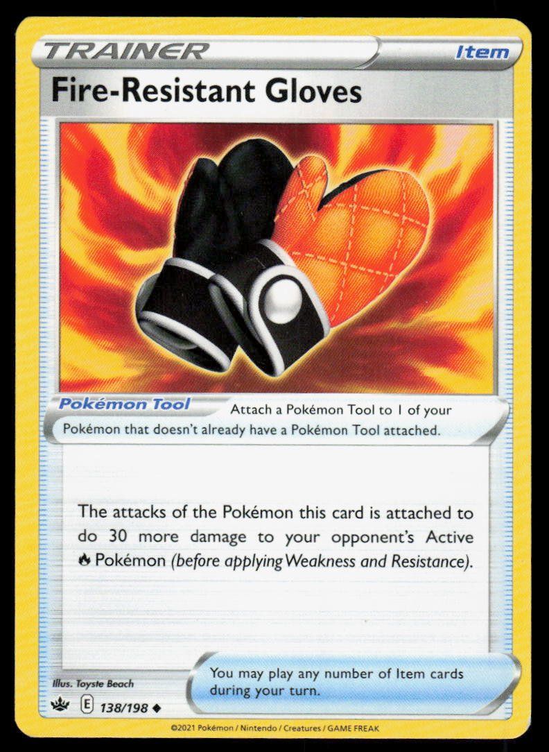 Pokémon Cartes à collectionner: Pokemon Fire-Resistant Gloves 138/198 – D'occasion à Herisau par Pokemon2025