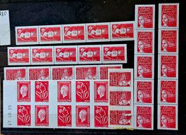 FRANCE timbres à validité permanente ** + 5 X 0.5 €