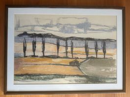 Landschaftsbild M. Schatzmann 1983 gerahmt
