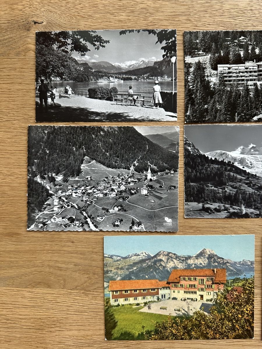Cartoline postali: Schweiz - 11 schöne Ansichtskarten 1960er Jahren  – Usato da Schmitten / FR venduto da Samsara169 1