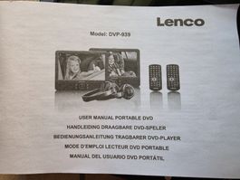 NEU: Tragbarer DVD-Player Lenco DVP-939 Set mit Zubehör