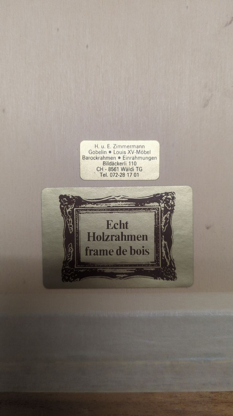 Ancore: Antiker Bilderrahmen mit Gobelin Bild v. Anker – Usato da Villmergen venduto da K_o_c_h 4
