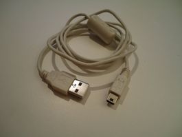 USB Typ B-Mini Kabel weiss 1.2m