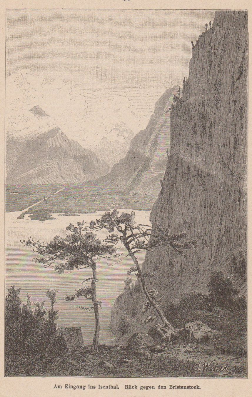 Foto & Immagini: Isenthal  UR   -   altes Bild (Xylographie) – Usato da Vitznau venduto da Mina60 1