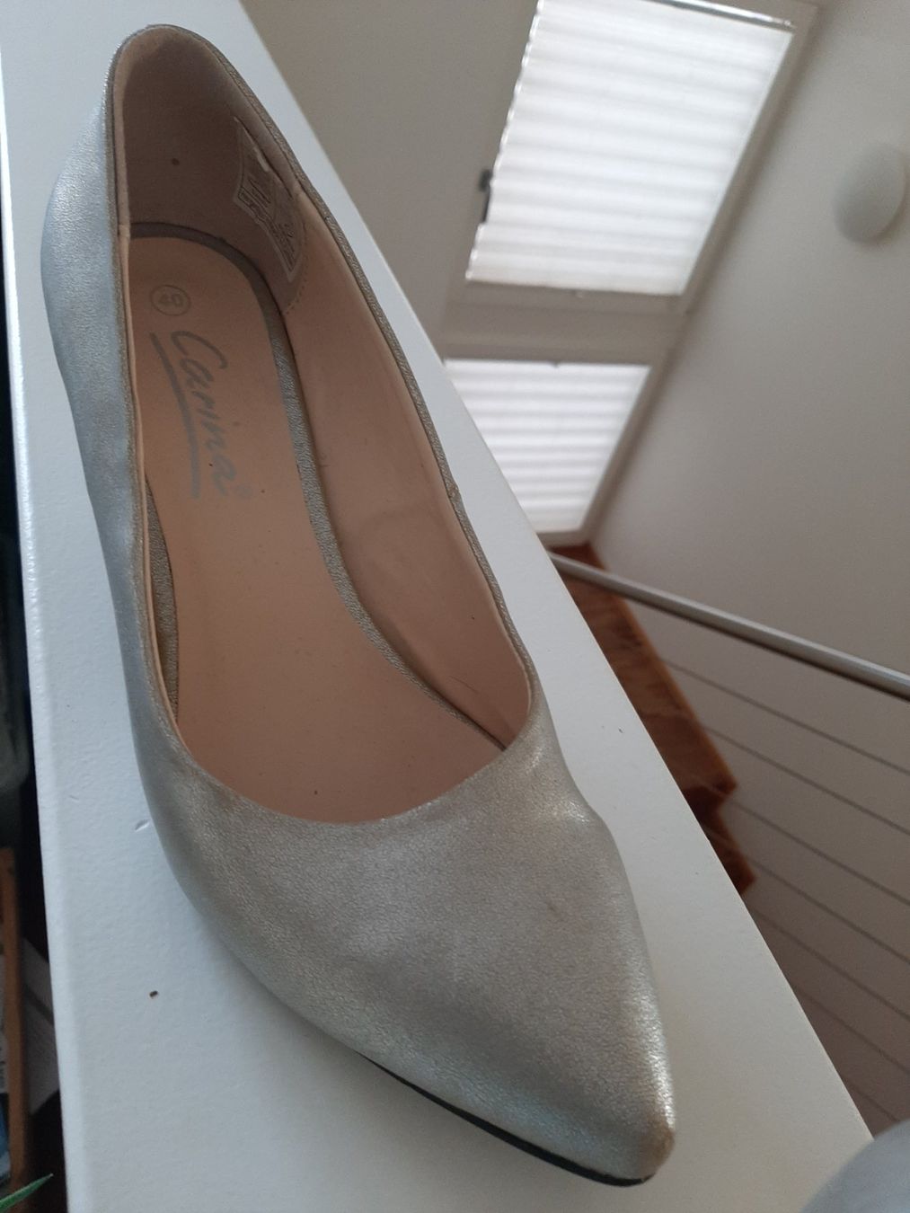 Damenschuhe: Damen-Schuh silber Gr. 40 mit 6cm-Absatz – Neu (gemäss Beschreibung) aus Zürich von Mr.Dachboden 2