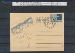 1965 FL, Postkarte mit Antwortkarte
