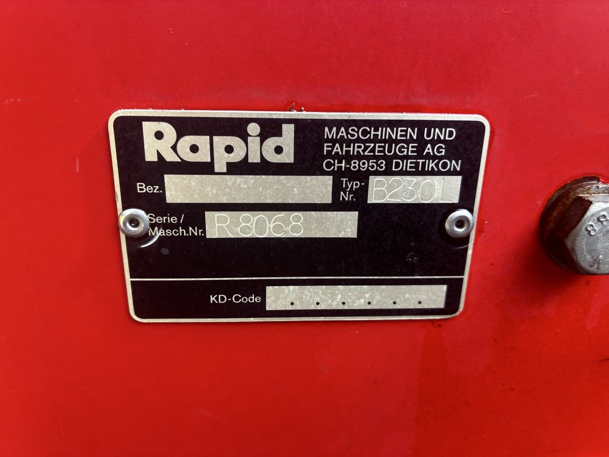 Raccolta foraggio grezzo: Bandschwader Frontzapfwelle Rapid – Usato da Amriswil venduto da hbuehler91 3
