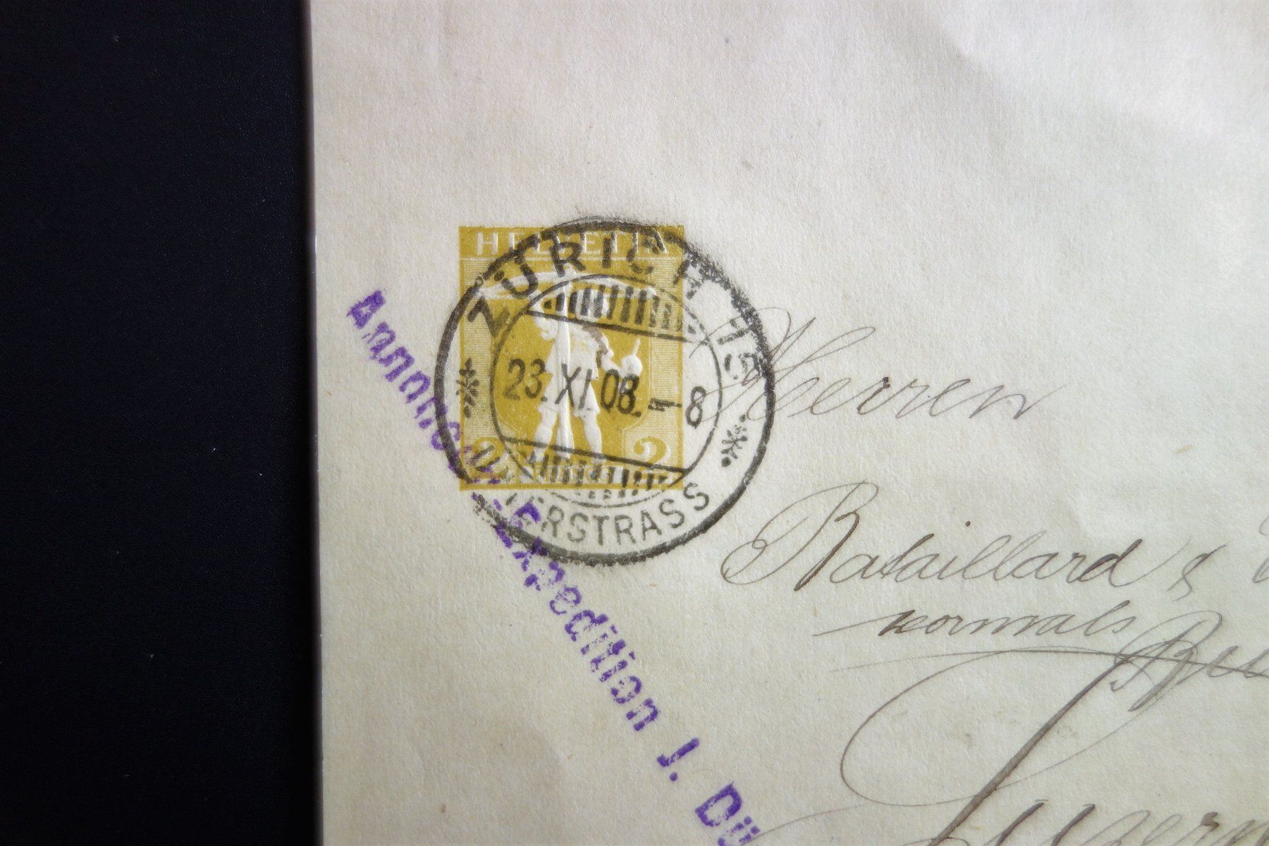 Tutti i francobolli: 1908 2 Banderolen mit Tellknabe – Usato da Mettmenstetten venduto da Sutasso 2