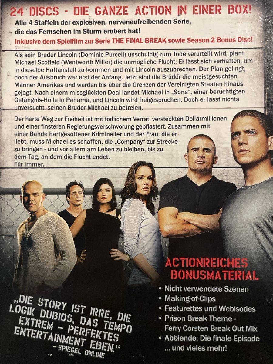 Alle DVDs: Prison Break - Komplette Serie 1-4 – Gebraucht aus Waldenburg von Gonzo8 1
