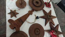 9 Rustikale Holz Kerzenständer