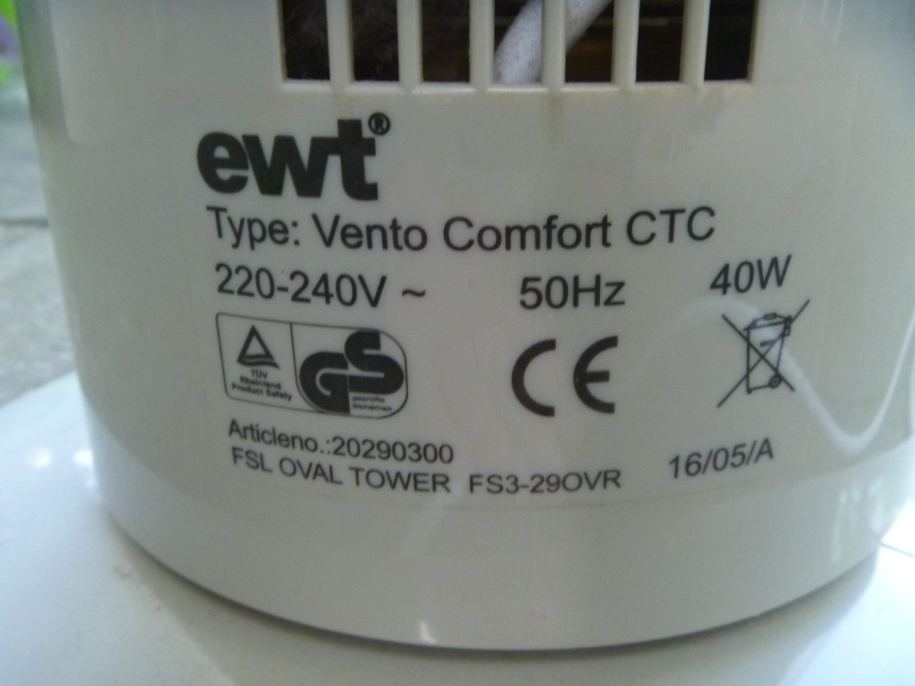 Ventilatoren: Ventilator Vento Comfort CTC – Gebraucht aus Rüti ZH von baumchen 5