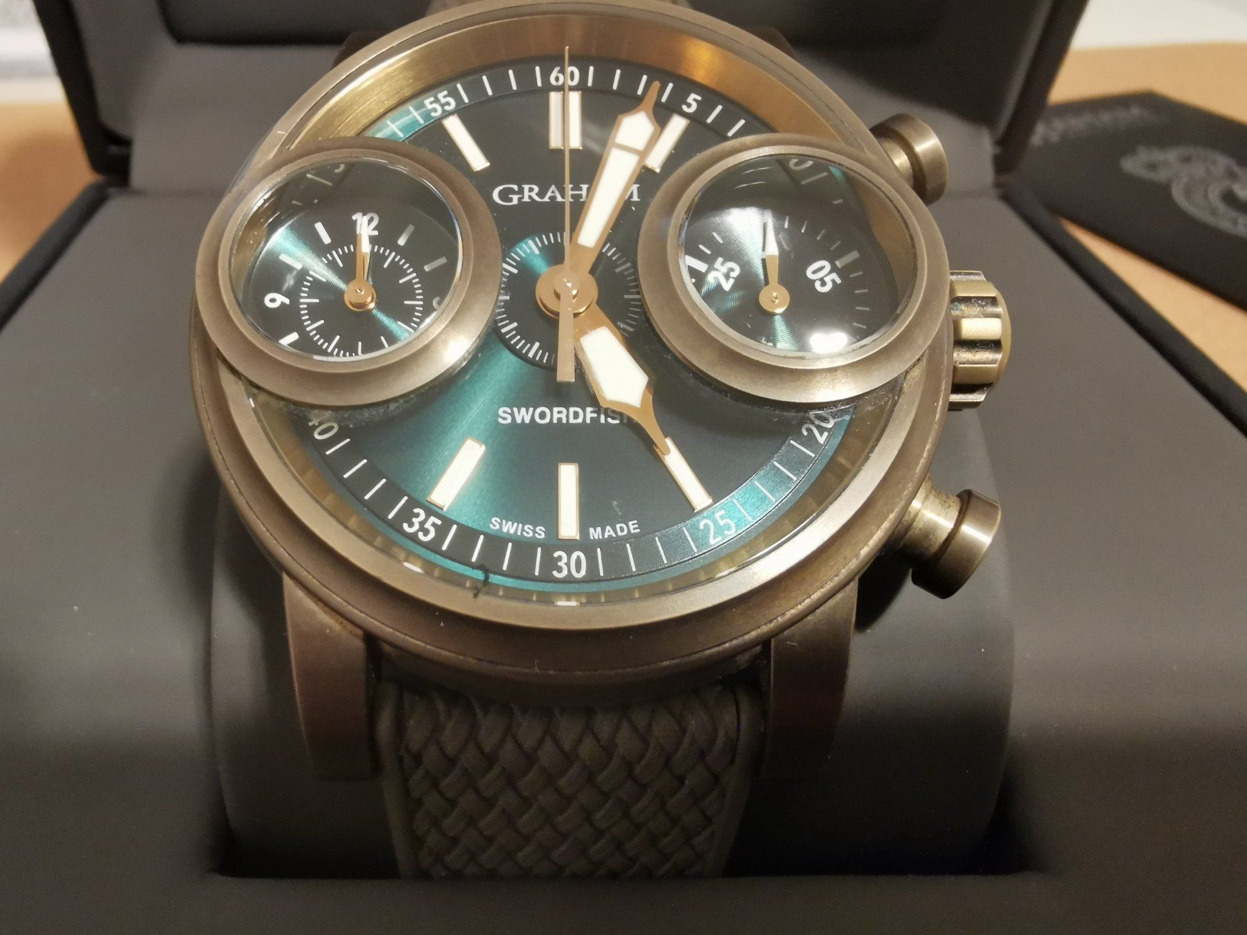 Graham Orologi: Graham Swordfish "Bronze & Smaragd green" NEW & FULLSET – Nuovo e nell'imballaggio originale da Bellmund venduto da nikitanikita 3