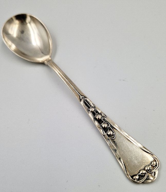 Cuillère Confiture Étain Massif Manche Cœur – 14 Cm Artisanale Romantique