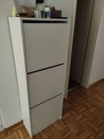 Schuhschrank weiss 3 Fächer, je doppelt, guter Zustand