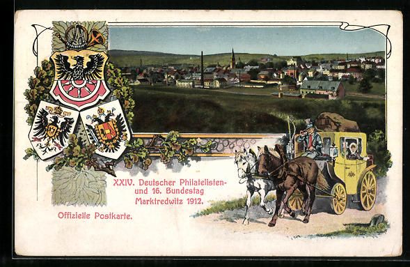 Cancelleria postale: Litho Marktredwitz, XXIV. Deutscher Phil – Usato da Berlin venduto da bartko-reher