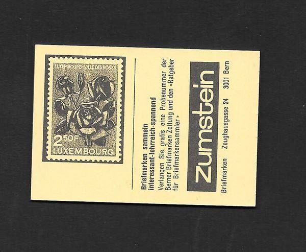 Tutti i francobolli: Markenheftchen 0-78b chromgelb ** 26.3.1984 – Nuovo (secondo la descrizione) da Olten venduto da clotaldi 1
