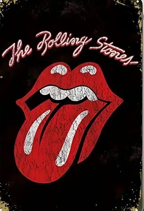 Schilder: Rolling Stones Blechschild Metal Rock Band – Neu (gemäss Beschreibung) aus Horn von abutre72