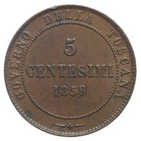 Italien, 5 Centesimi 1859 Firenze