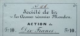 original SOCIÉTÉ DE TIR LES ARMES RÉUNIES MOUDON ca. 1860