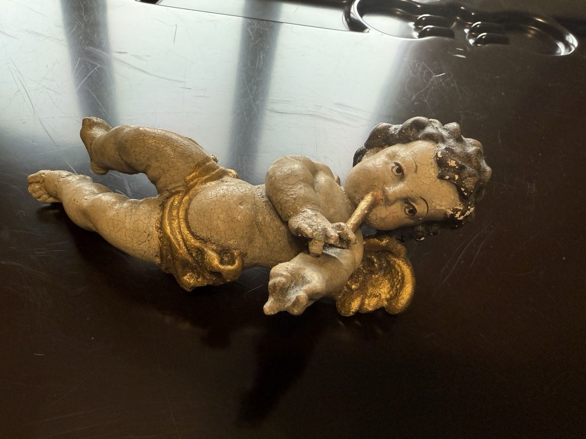 Figuren: Alter, goldiger Engel – Gebraucht aus Aarburg von Schatzaffe