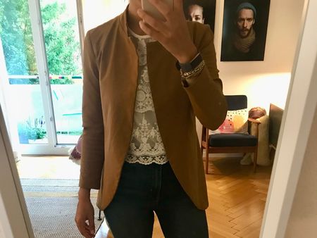 KAOS Made in Italy Camel Casual Jacket – Size: IT 40 (S)
