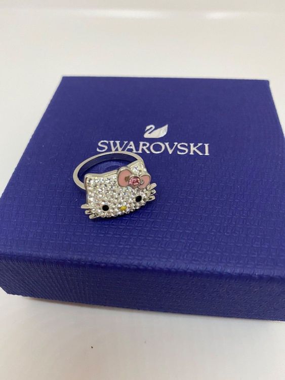 Swarovski hello deals kitty ring