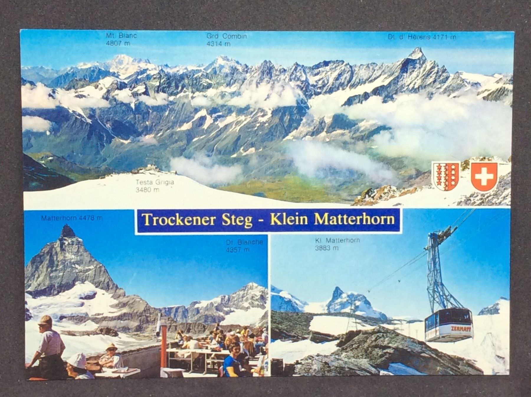 Ansichtskarten: Trockener Steg - Klein Matterhorn – Gebraucht aus Widnau von Brusi9