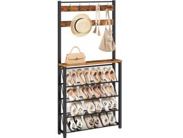 Schmaler Garderobenständer, Schuhregal Garderobe vintage