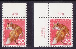 1966 Retuschen 3.01+3.02  ** Postfrisch **  nach SBK 50Fr.