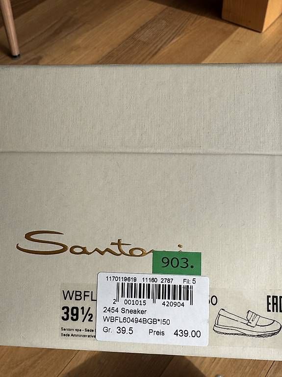 Santoni Damenschuhe: Santoni Leder Sneaker weiss Gr 39,5 – Gebraucht aus Sirnach von Hispanita 4