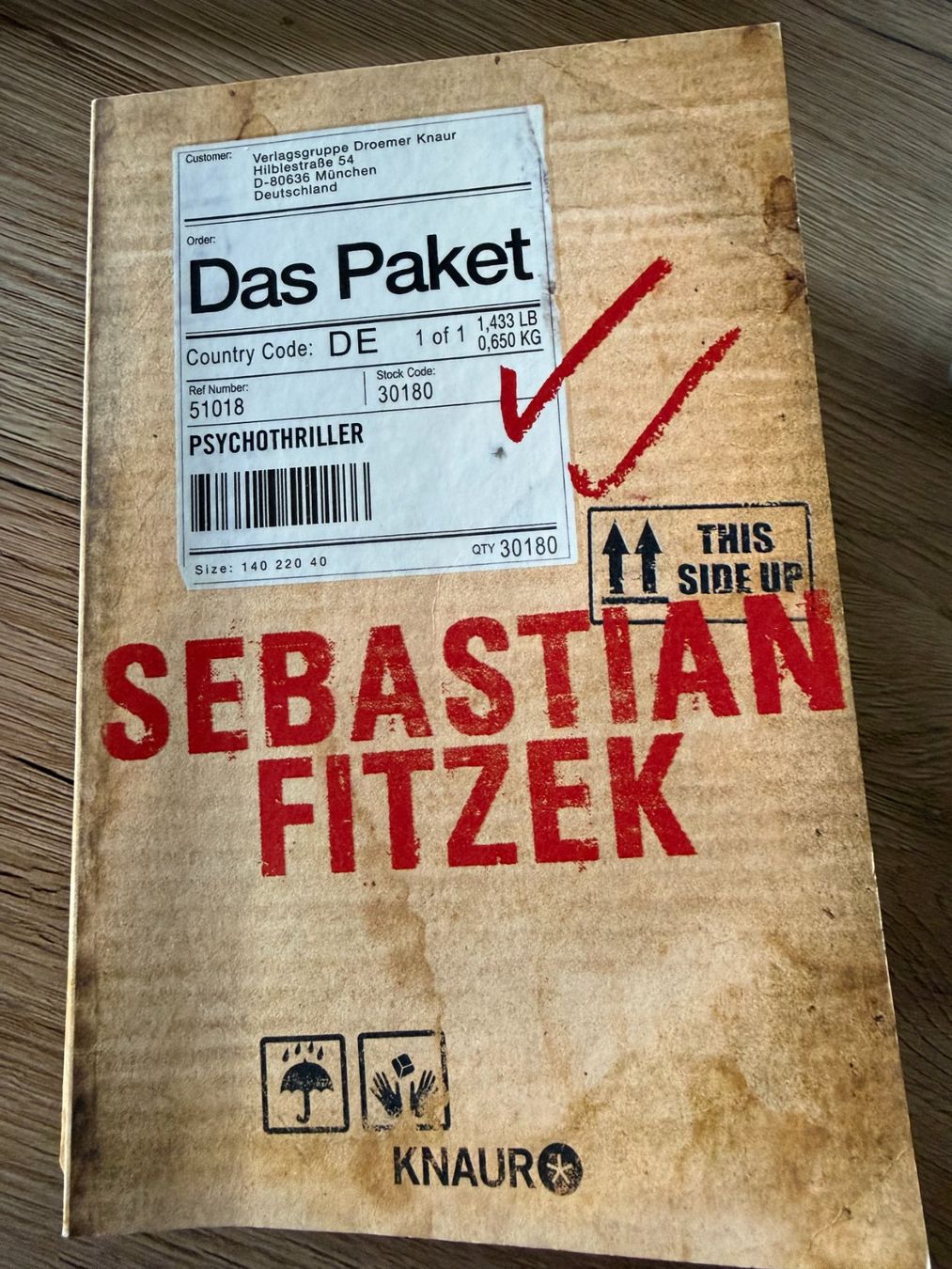 Libri: Sebastian Fitzek Das Paket – Nuovo (secondo la descrizione) da Leuzigen venduto da Lisza