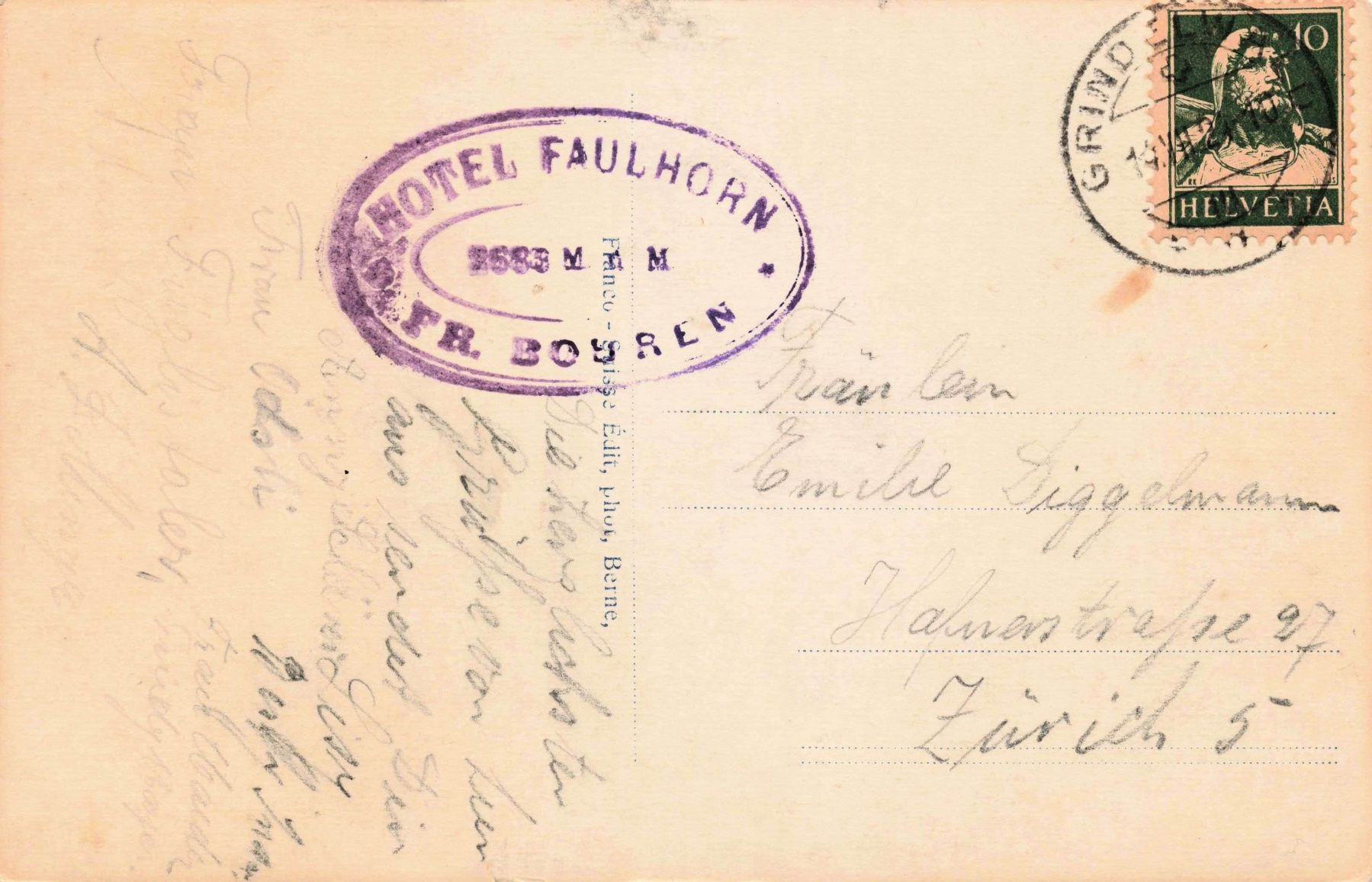 Cartoline postali: Faulhorn hotel – Usato da Biasca venduto da Blenio71 1