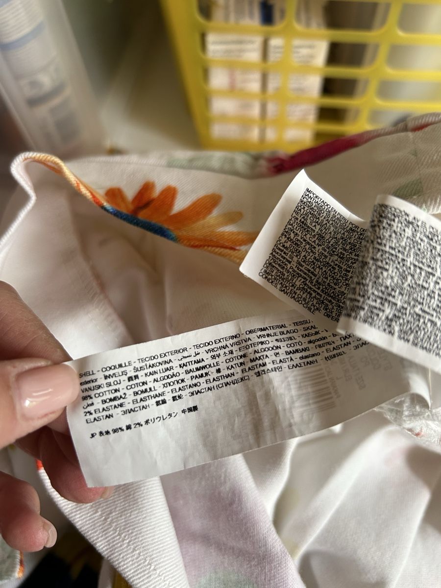 Desigual Vestiti: Robe Desigual imprimé fleurs blanc taille L courte – Usato da Miège venduto da Melaso 3