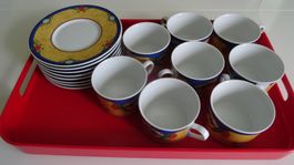 8 Tassen + 8 Unterteller, V&B 'Doppio', feines Porzellan,...