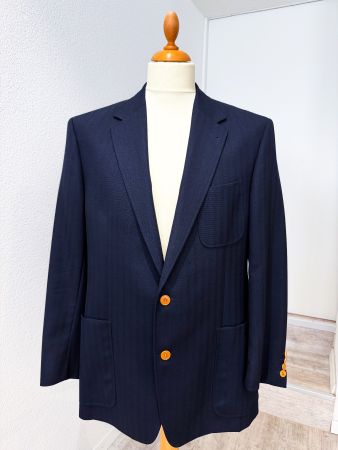 Atelier Torino Sakko Gr. 52 – 100% Schurwolle, dunkelblau