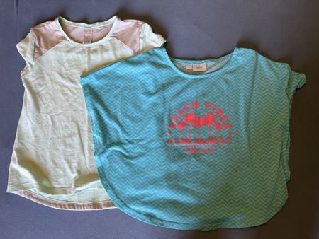 2er Set: Mädchen T-Shirts, Sommerlich-frisch, Grösse 128/134