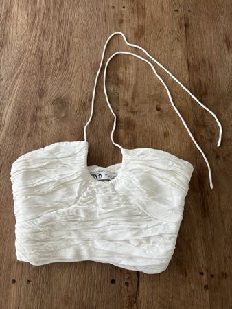 Zara Top weiss Grösse S