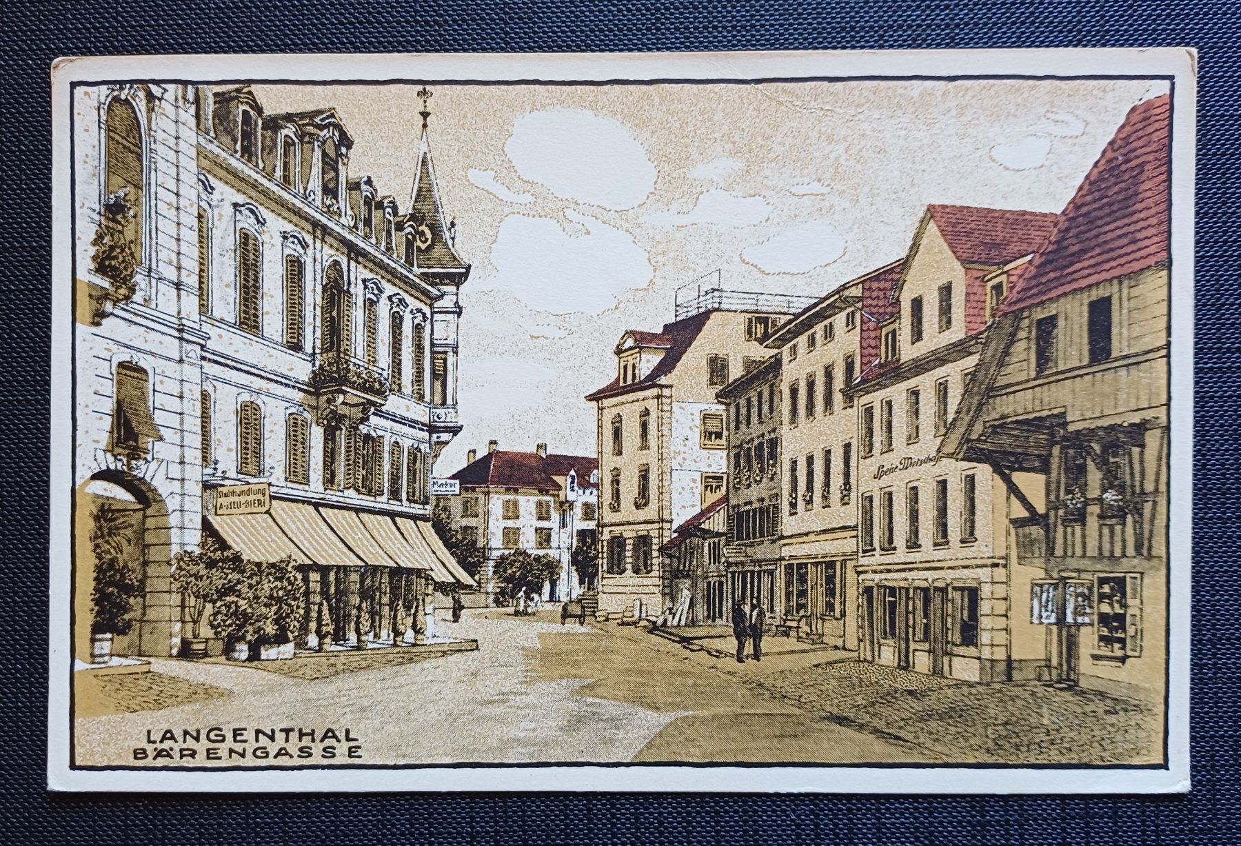 Cartoline postali: AK Bärengasse LANGENTHAL 1917 – Usato da Brittnau venduto da simionius