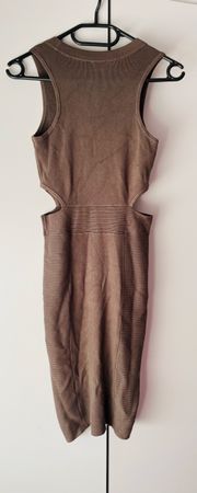 Kleid Guess braun mit Cut-outs körperbetont Grösse S