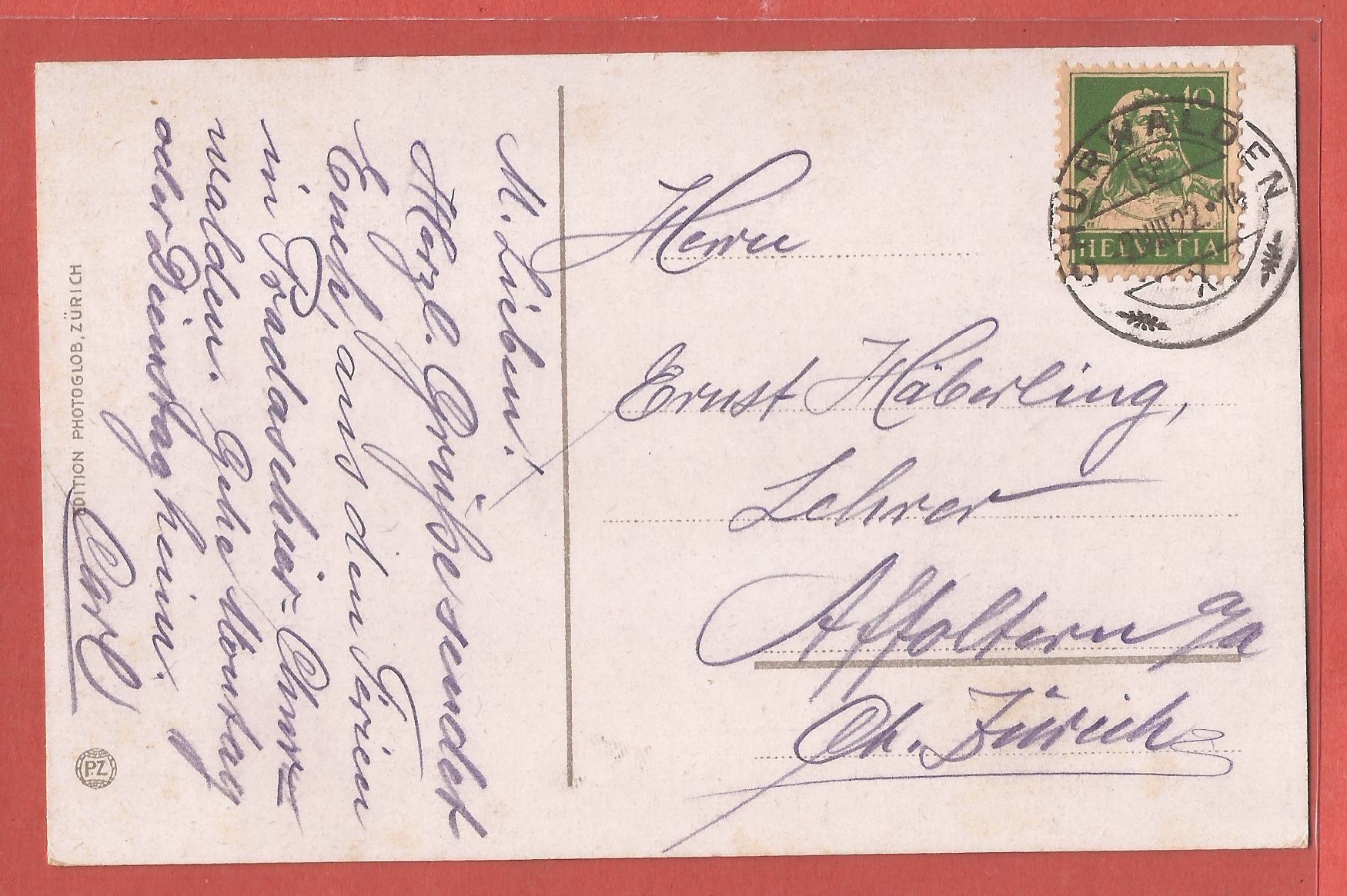 Cartoline postali: Churwalden und Pradaschier mit Calanda - 1922 – Usato da Fislisbach venduto da Porano 1