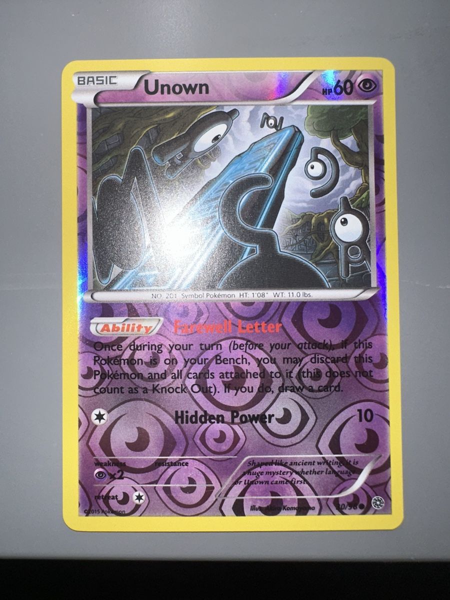 Pokémon Carte collezionabili: Unown 30/98 Reverse Holo – Usato da Allschwil venduto da DragoniteCollectible