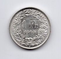 (2526) CH, 1 Franken 1910, top stgl